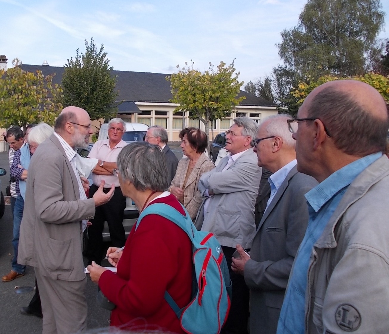 Visite de l'abbatiale de Morlàas par Emmanuel Garland (photo G. Monfort)